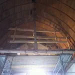 Travaux de la voûte en cours